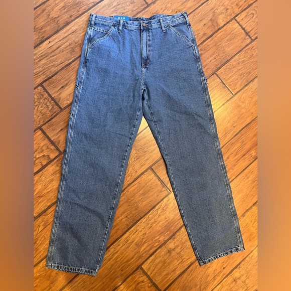 Rugged Wear RW Carpenter jeans men’s 38x36 blue Loose Fit straight NWT heavy - Picture 2 of 12